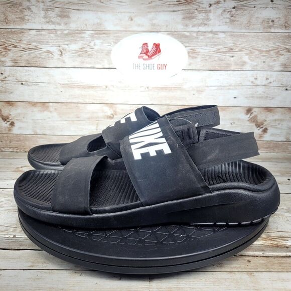 Nike Women's Size 10 Tanjun Comfort  Black/White Open Toe Sandals - Picture 4 of 10